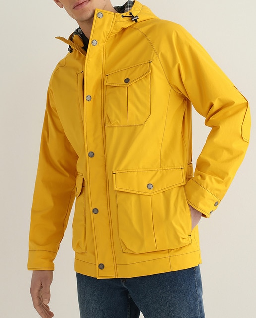 Imagen 0 de Parka de hombre amarilla con capucha