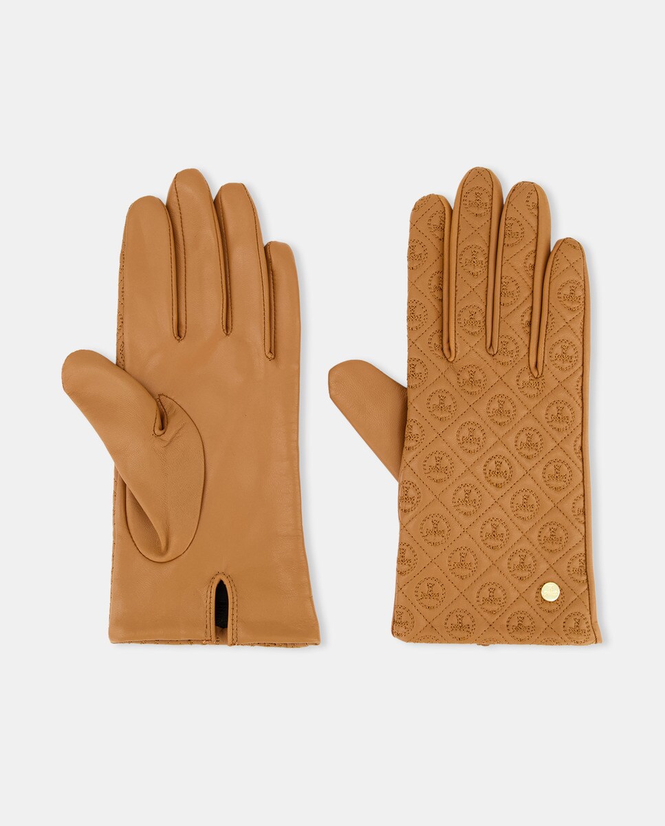 Gants matelassés avec logo brodé