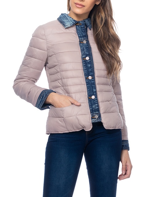 Imagen 0 de Anorack corto con detalles denim