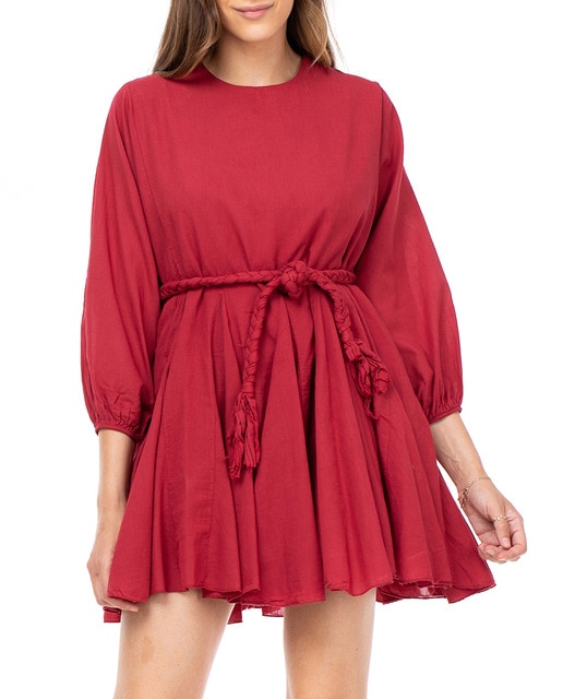Imagen 0 de Vestido mini de manga elástica