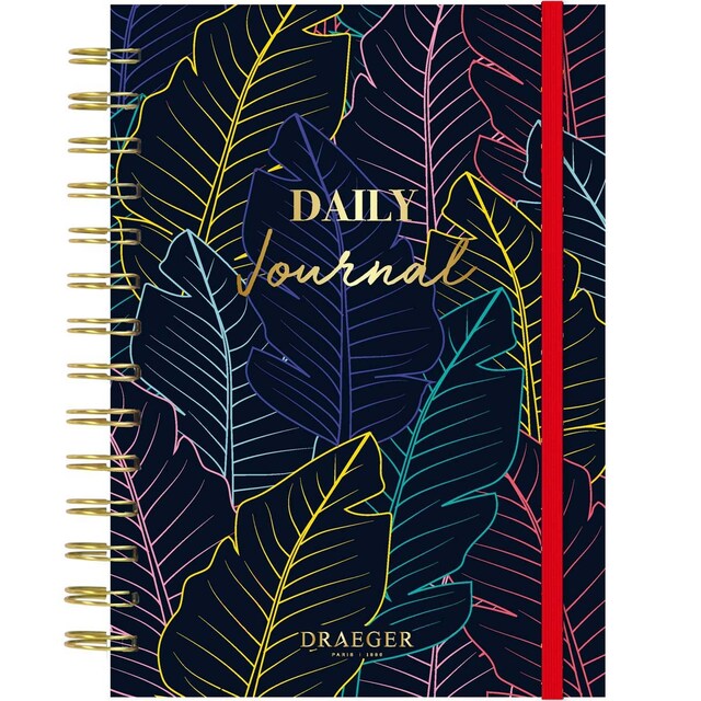 Imagen 0 de Cuaderno Daily Journal Rayado a Puntos  Draeger Azul Marino Hojas Multicolor