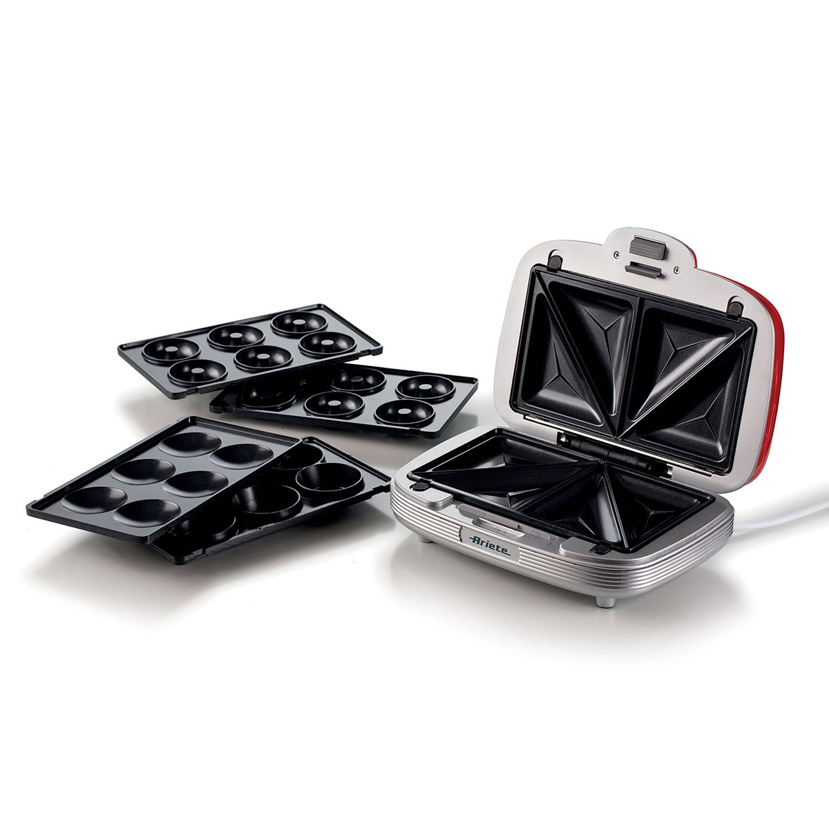 Sandwichera Ariete Party time 3 en 1 Rojo-2