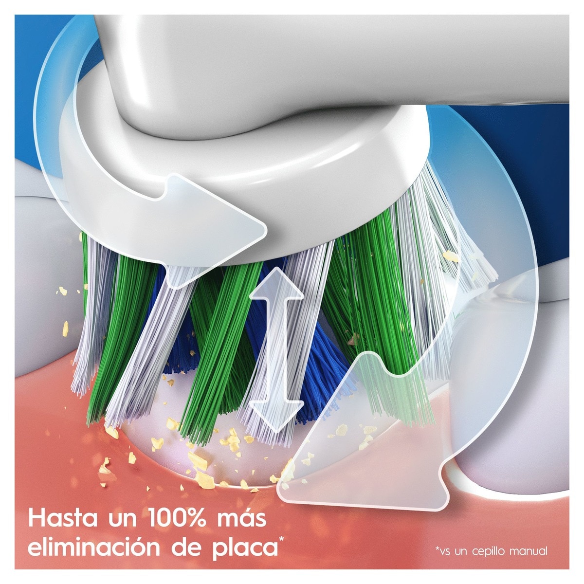 Cepillo de dientes eléctrico Oral b - Braun Pro 3 3500 con control de presión Blanco-4