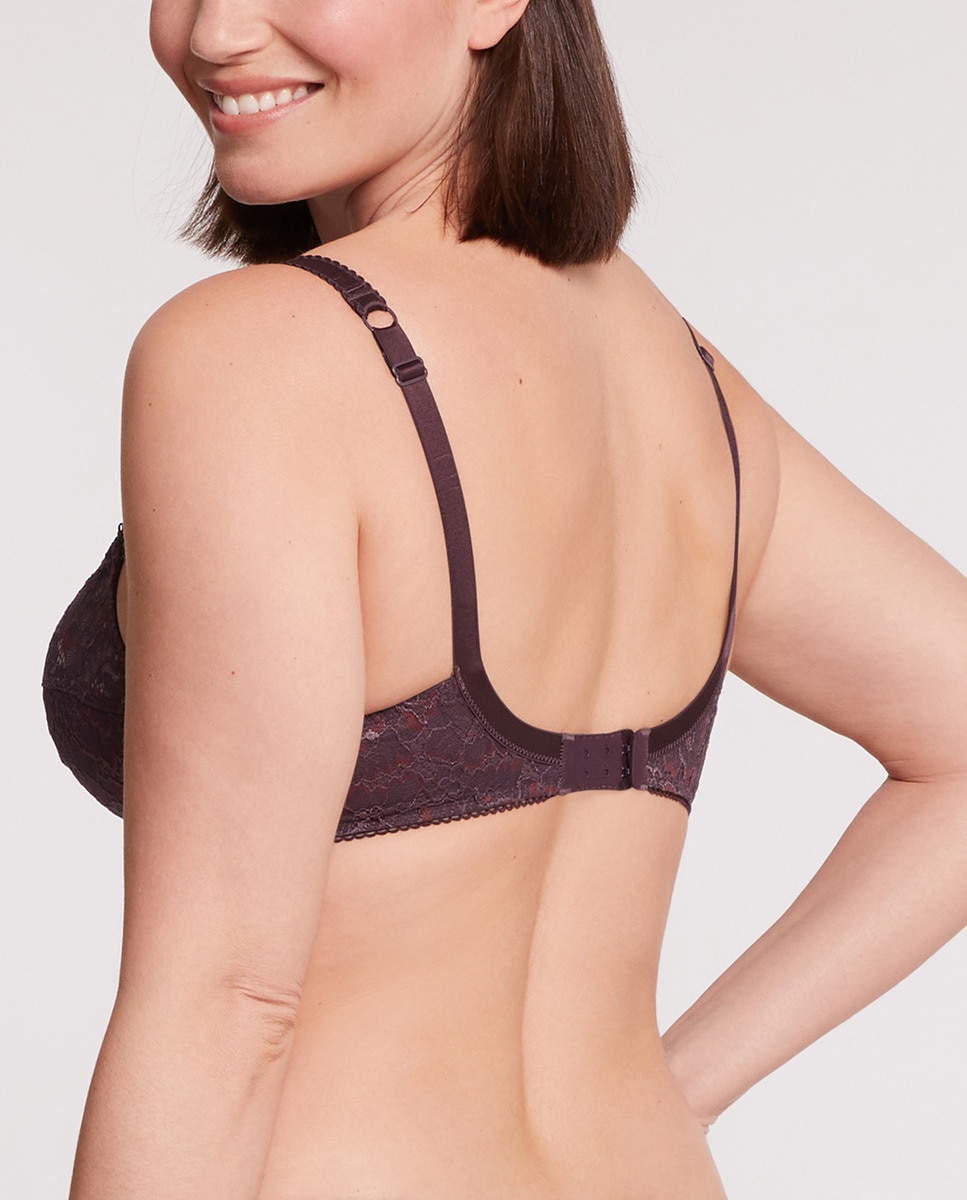 Soutien Clássico com Bordado Castanho-escuro-2