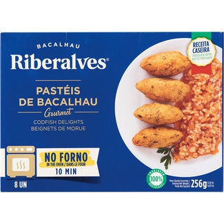 Pastéis de Bacalhau Gourmet no Forno embalagem 256 g - Riberalves