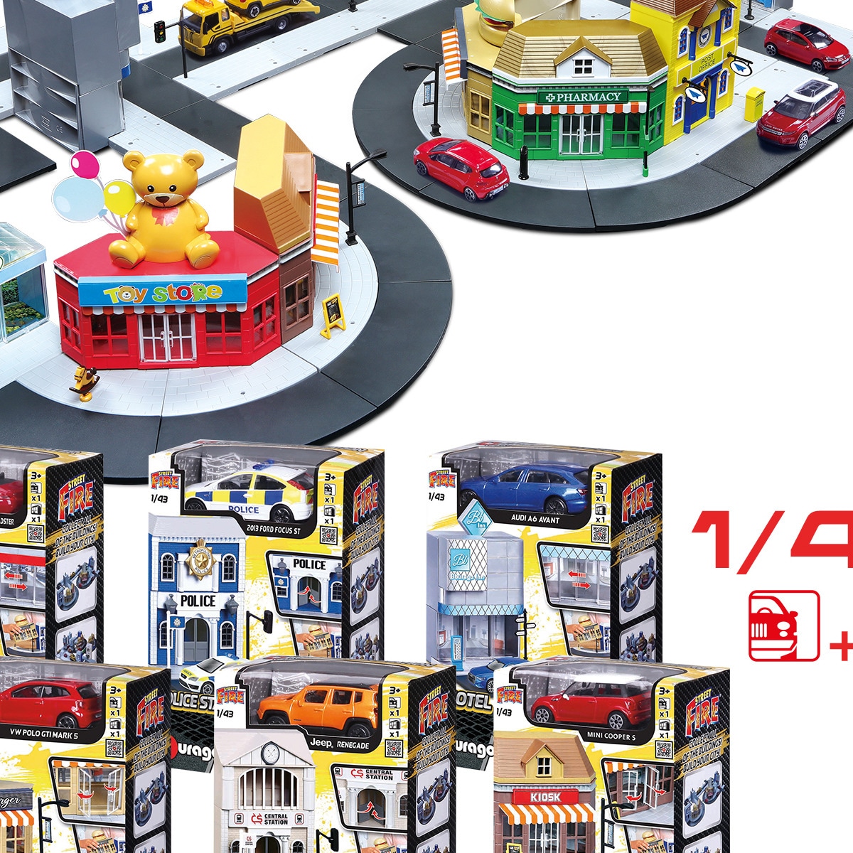 Bburago City busz 1:43, 19 cm - többféle | REGIO JÁTÉK Webáruház