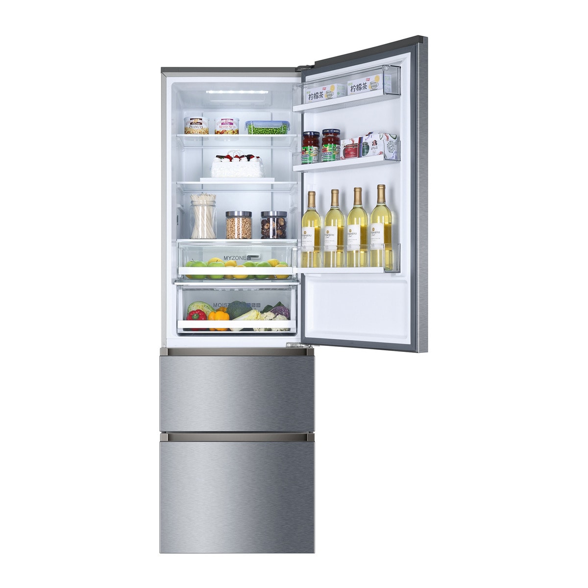 Frigorífico Combi Haier Total No Frost 3D 60 Series 7 - A3FE835CGJE Silver-4