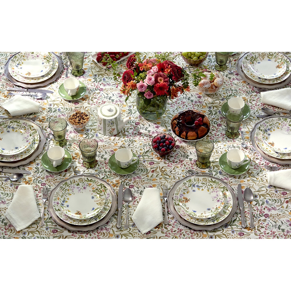 Conjunto de 2 Chávenas de Café com Prato Ledbury Verde-8