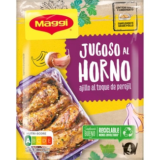 Jugoso al horno ajillo al toque de perejil sobre 36 g - Maggi