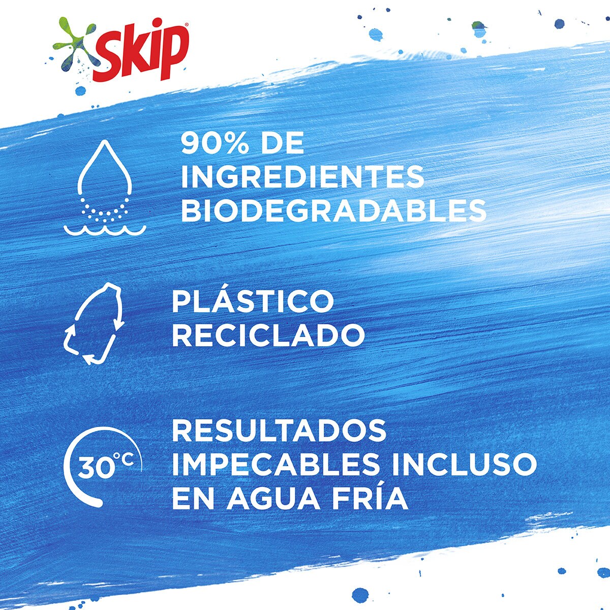 Active Clean detergente máquina líquido azul botella 50 dosis · SKIP · Supermercado El Corte