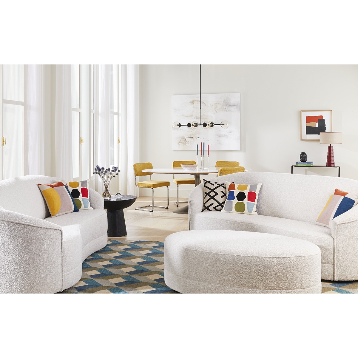 Cortina confeccionada com argolas Basic El Corte Inglés Branco-4