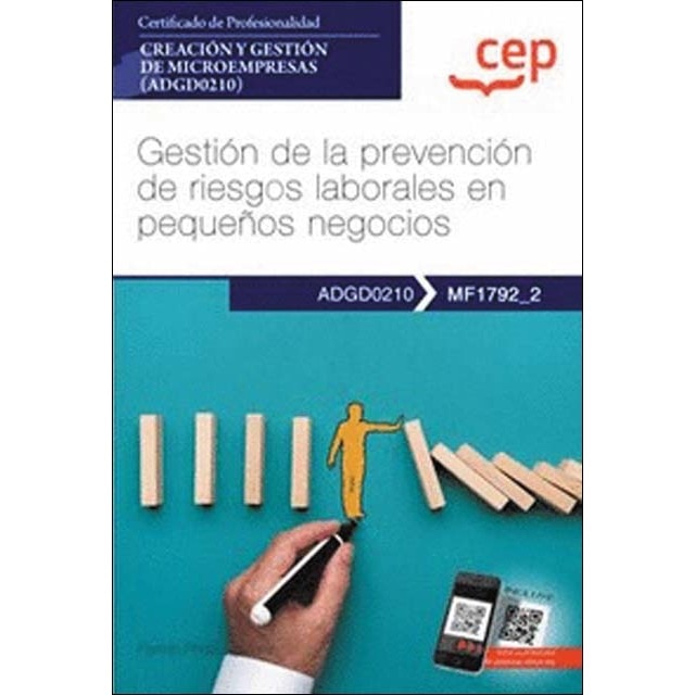 Imagem 0 de Manual. Gestión de la prevención de riesgos laborales en pequeños negocios (MF1792_2).  Certificados de profesionalidad. Creación y gesti (Capa mole)