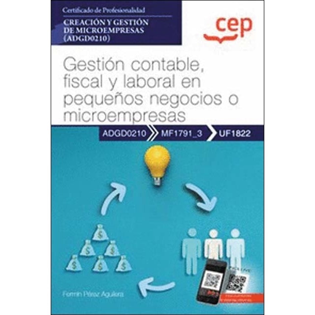 Imagem 0 de Manual. Gestión contable, fiscal y laboral en pequeños negocios o microempresas (UF1822). Certificados de profesionalidad. Creación y ges (Capa mole)