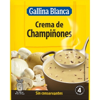 crema de champiñones sin aceite de palma sobre 62 g - Gallina Blanca
