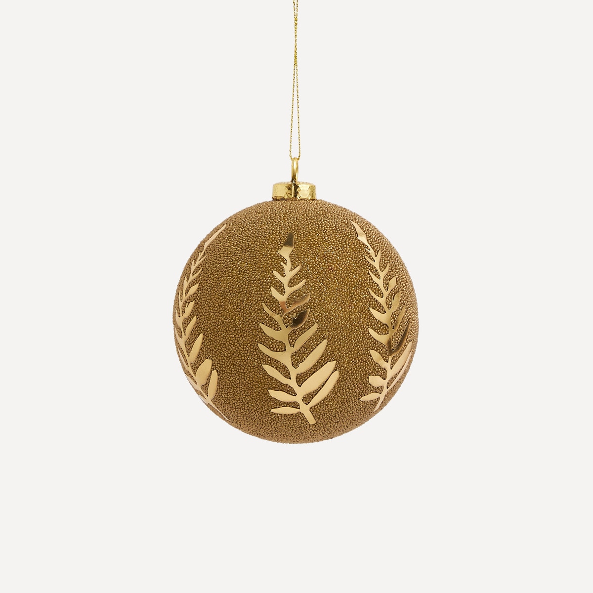 Bola granulada con ramas Navidad El Corte Inglés Oro-1