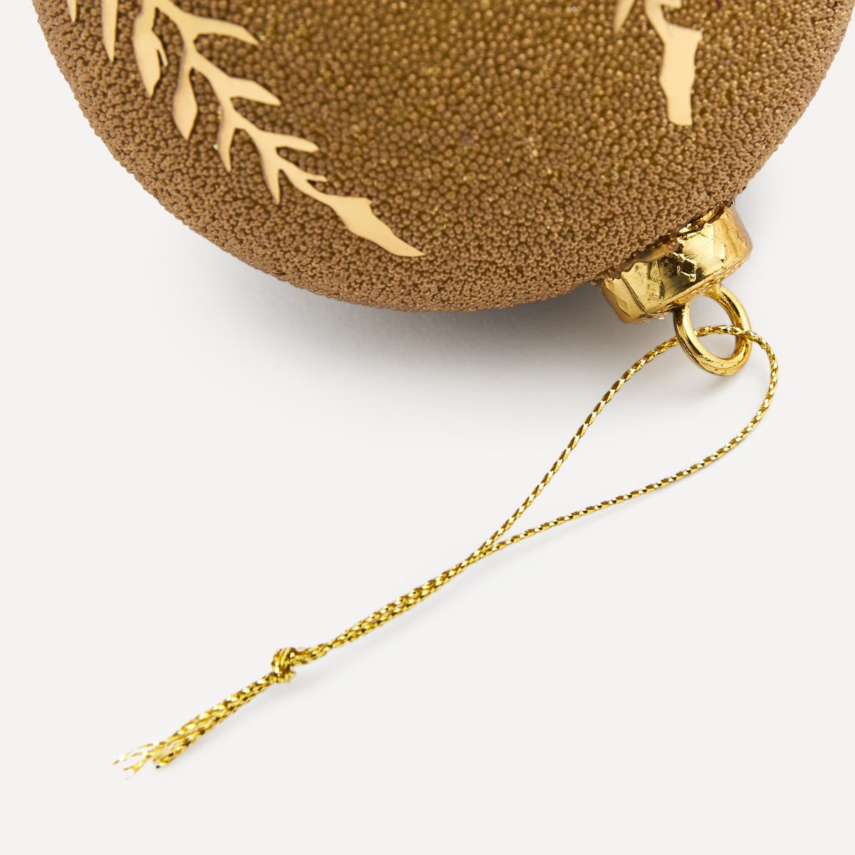 Bola granulada con ramas Navidad El Corte Inglés Oro-3