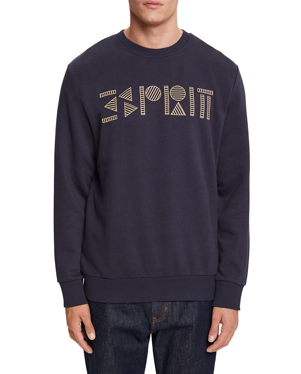 Sweat fermé logo enduit