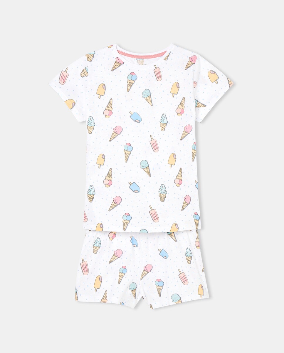 Pyjama short à imprimé glaces