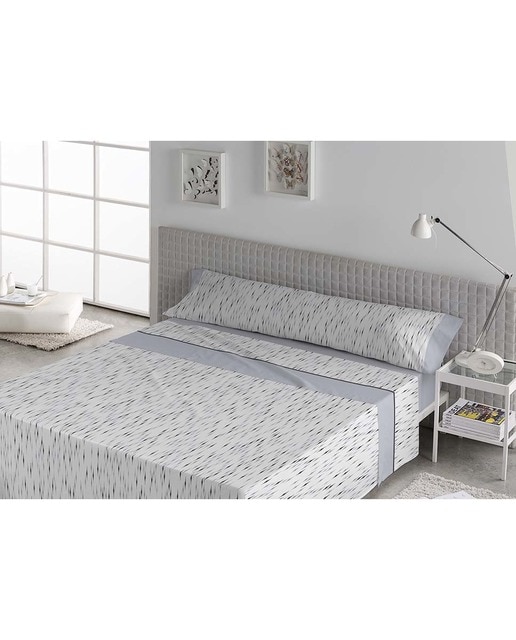 Imagen 0 de Juego sábanas tela Karamelo 135 cm sami gris 23