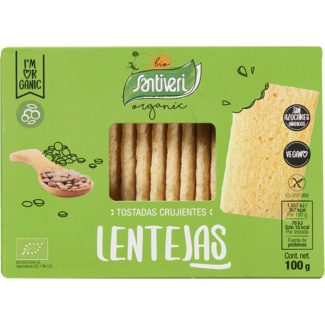 Tostas com Lentilhas Bio Vegan embalagem 100 g - Santiveri