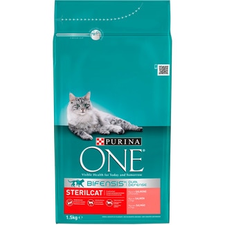 Alimento Seco para Gato Bifensis Dual Defense Sterilcat Rico em Salmão e Trigo embalagem 1,5 kg - One