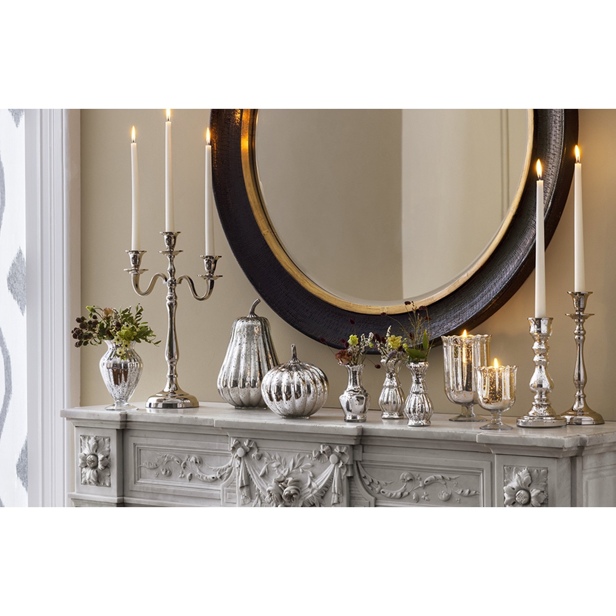 Candelabro de 3 Braços Arian Prata-5