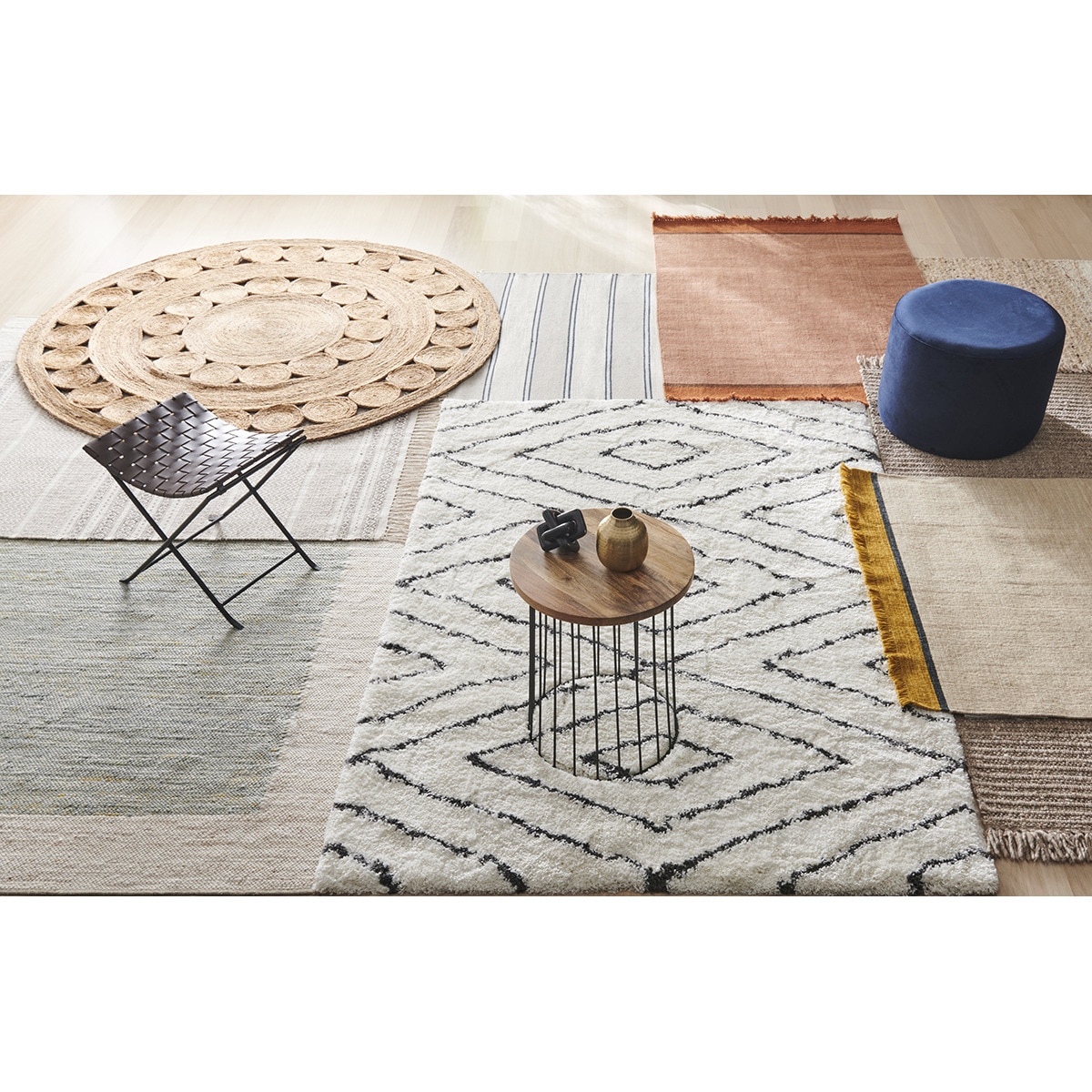 Tapete feito à mão Ariel Verde-4