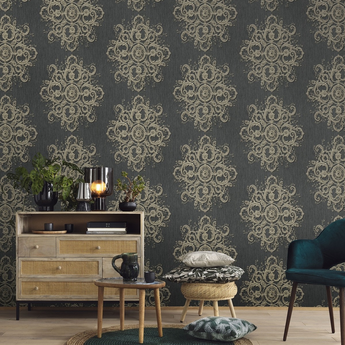 Papel de Parede Lagerfeld Elle Cinzento-2