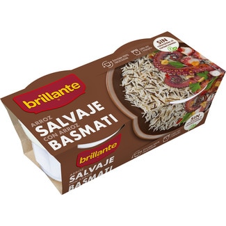 arroz basmati salvaje cocido para guarnición pack 2 envases 125 g - Brillante