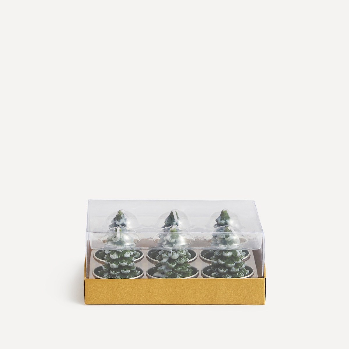 Set 6 velas tealight con forma de abeto Navidad El Corte Inglés Verde-4