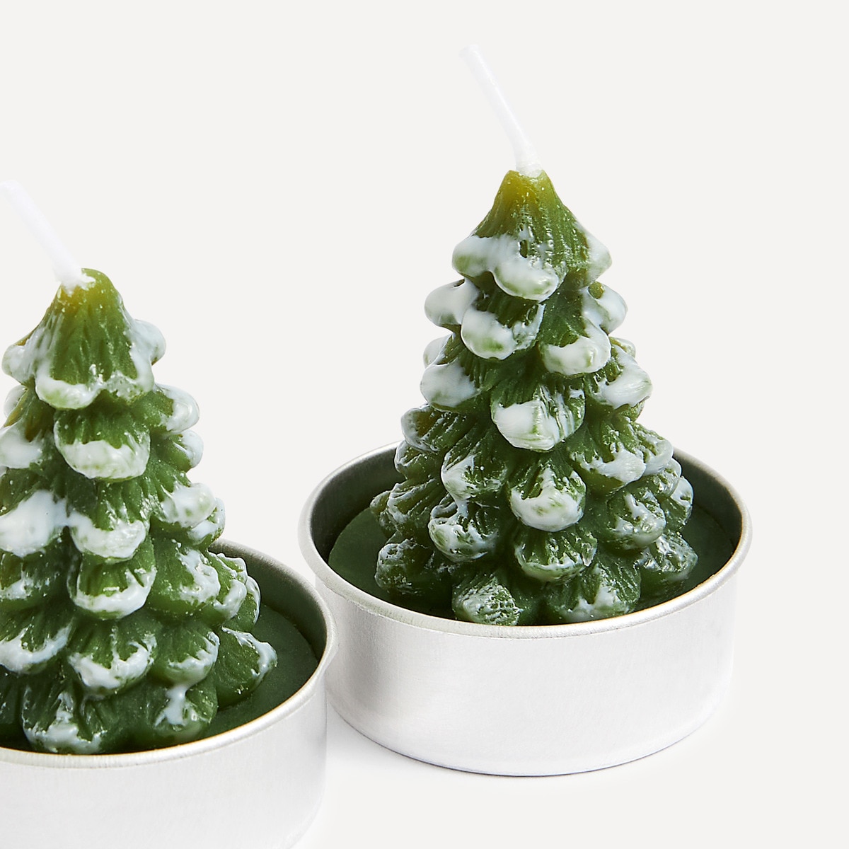 Set 6 velas tealight con forma de abeto Navidad El Corte Inglés Verde-3