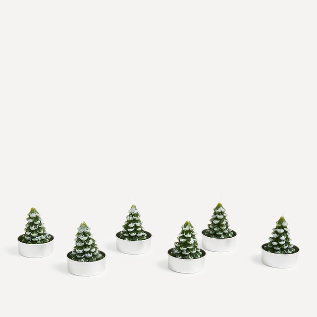 Imagen 0 de Set 6 velas tealight con forma de abeto Navidad El Corte Inglés