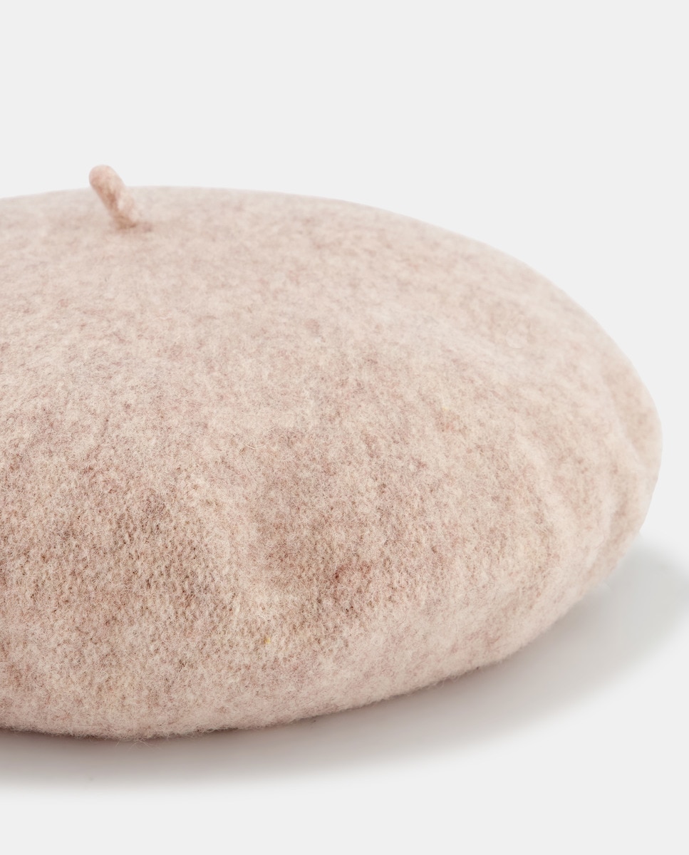Boina de Lã Virgem - Bege Bege-2