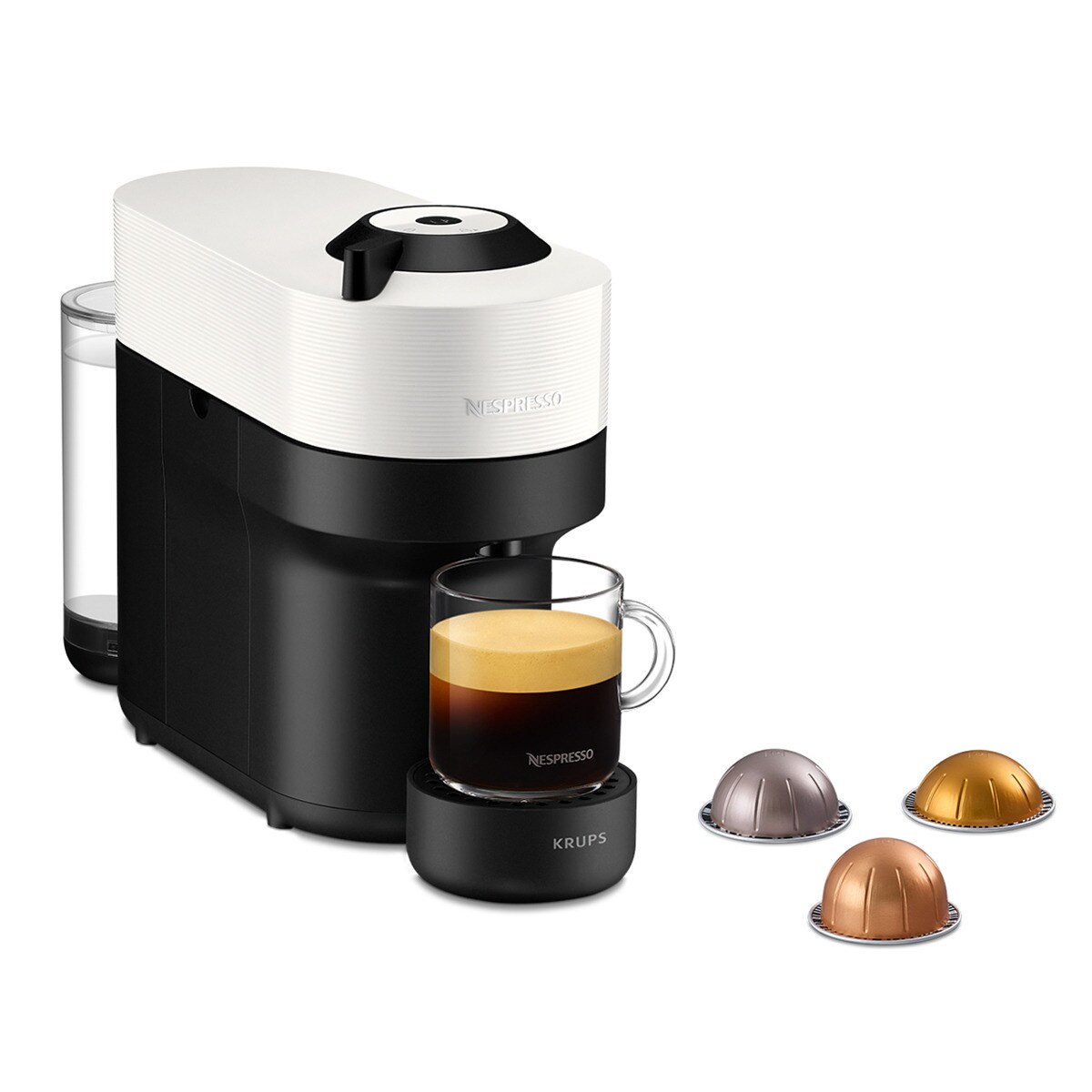 Máquina de Café Krups Nespresso Vertuo Pop XN9201.W para Cápsulas Nespresso Vertuo - Preto e Branco Branco-1
