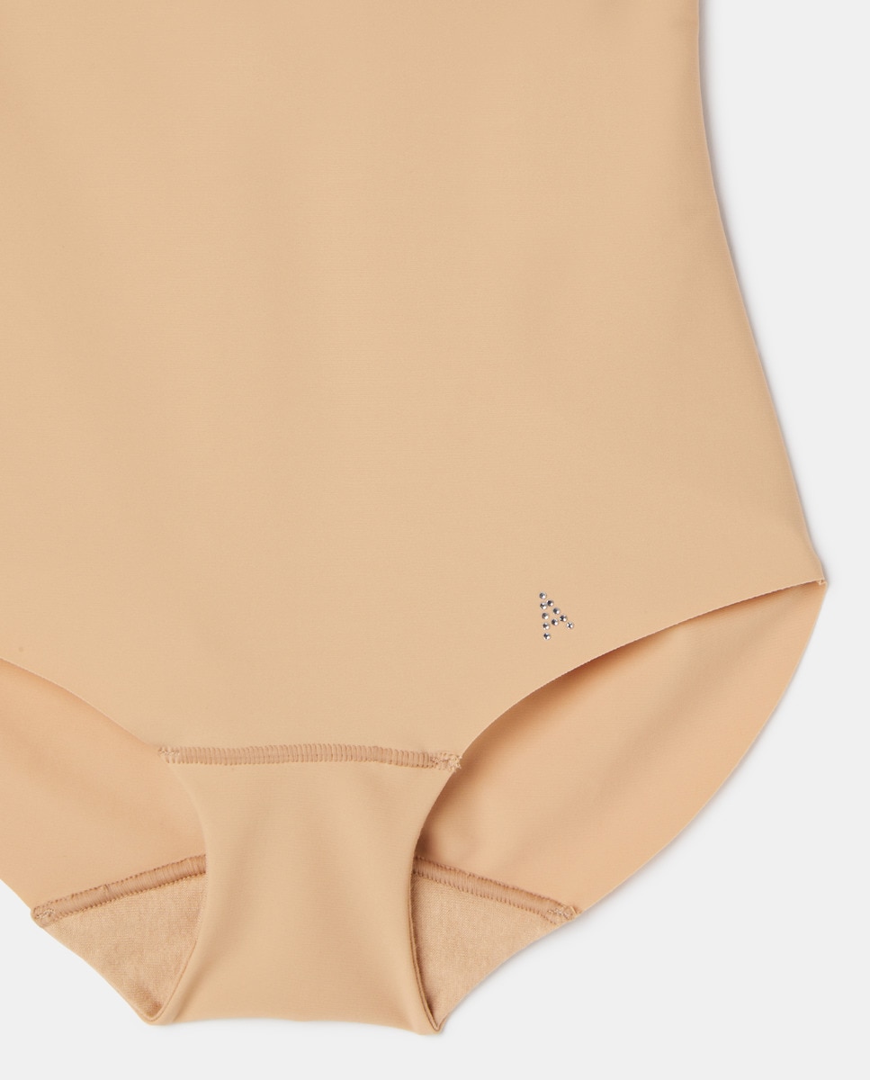 Cueca adelgaçante de cintura subida Culte Beaute Bege-4