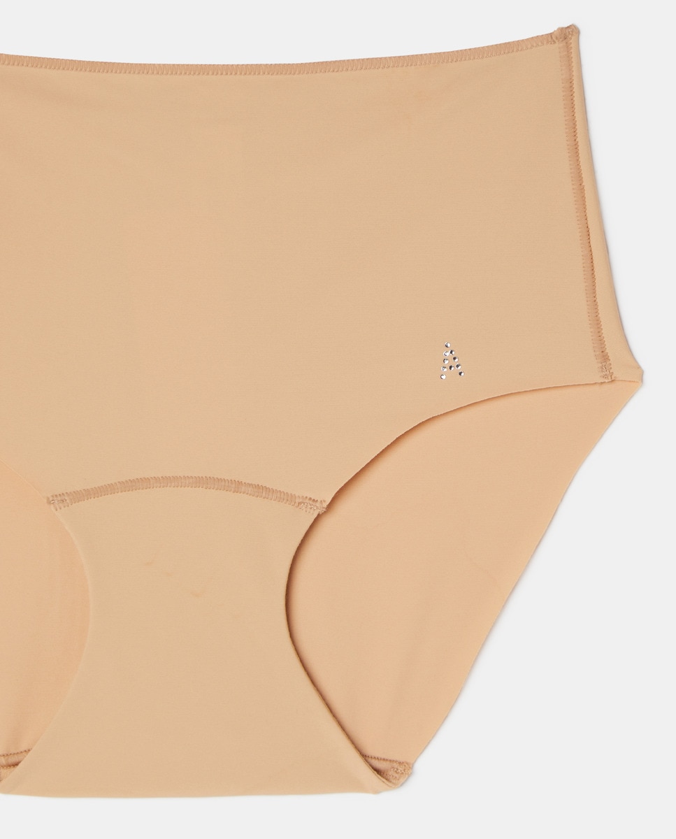 Cueca sem costuras lisa Bege-4