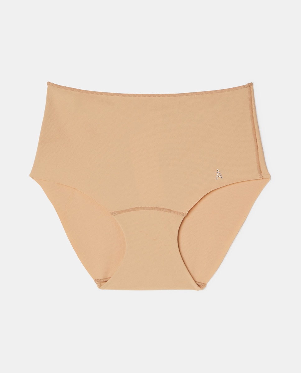 Cueca sem costuras lisa Bege-3