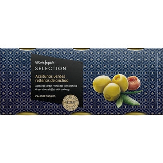 aceitunas rellenas de anchoa pack 3 latas 50 g neto escurrido - El Corte Ingles Selection