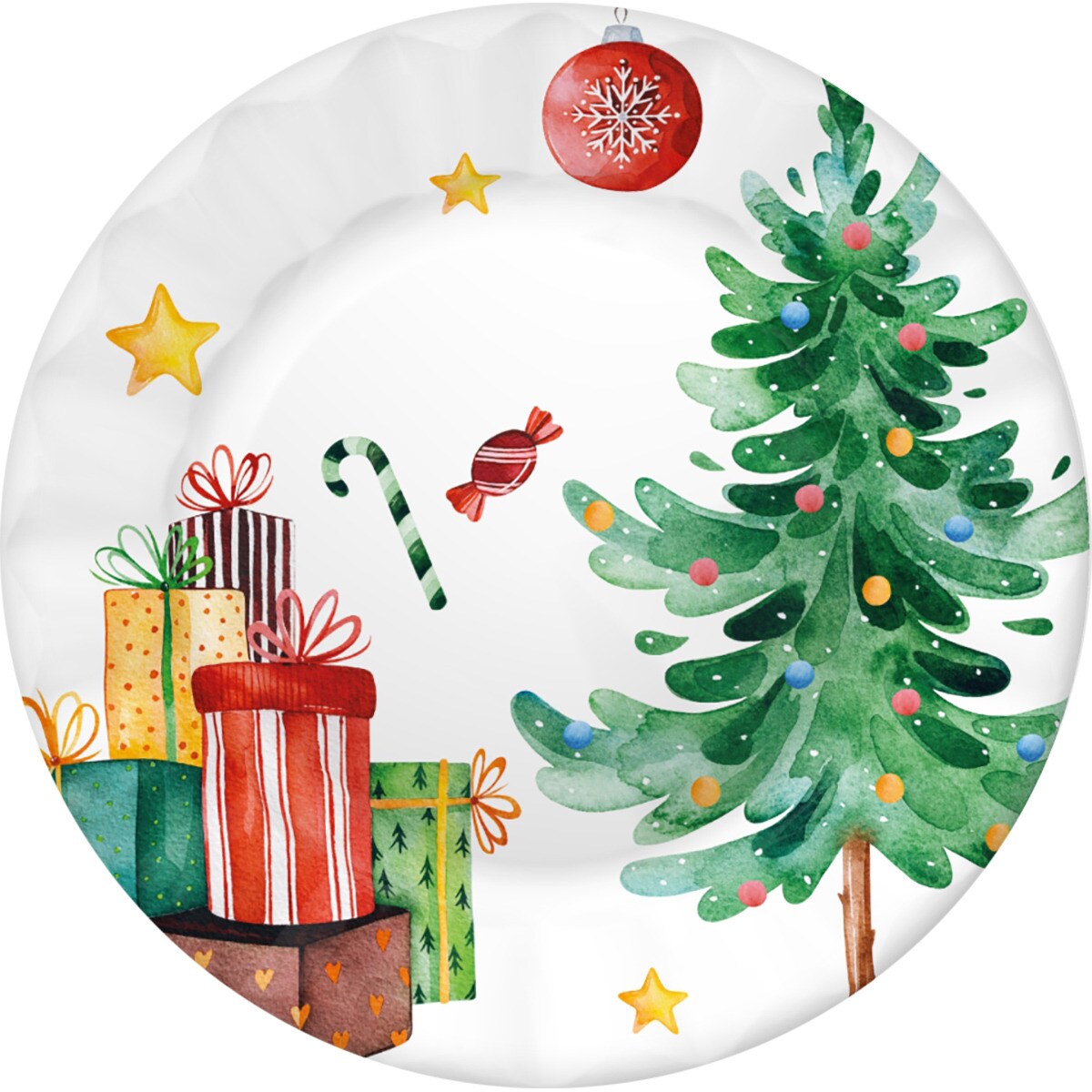 plato decorativo Funny Present 24,5  cm paquete 8 unidades
