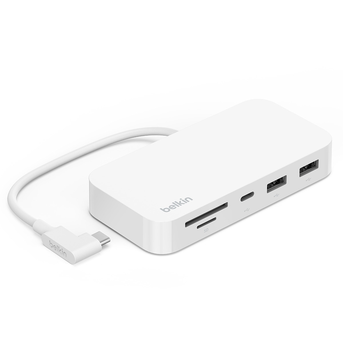 Hub Belkin USB-C multipuerto 6 en 1 con soporte Blanco-1