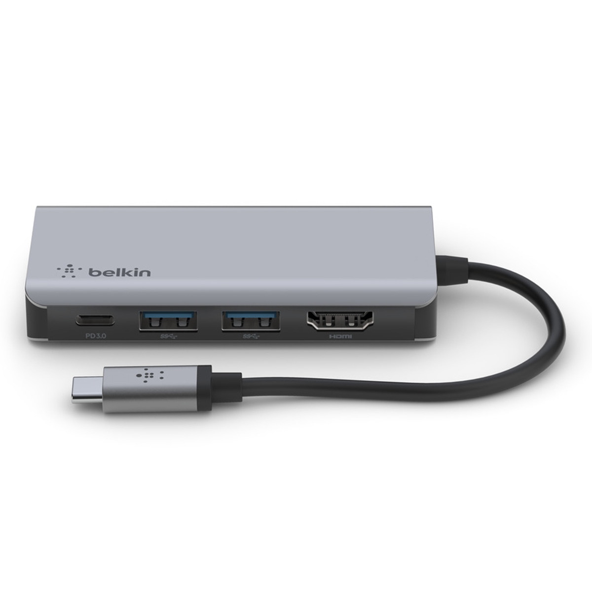 Hub Belkin USB-C multipuerto 7 en 1 Gris espacial-2