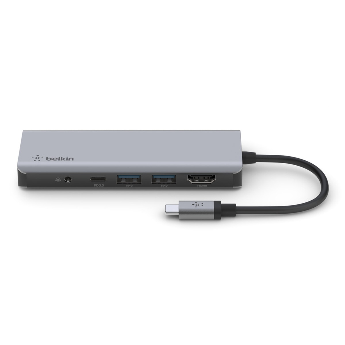 Hub Belkin USB-C multipuerto 7 en 1 Gris espacial-4