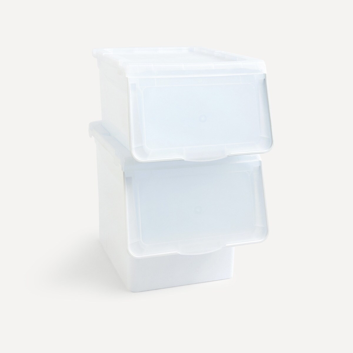 Caixa de Armazenamento Empilhável Transparente-6