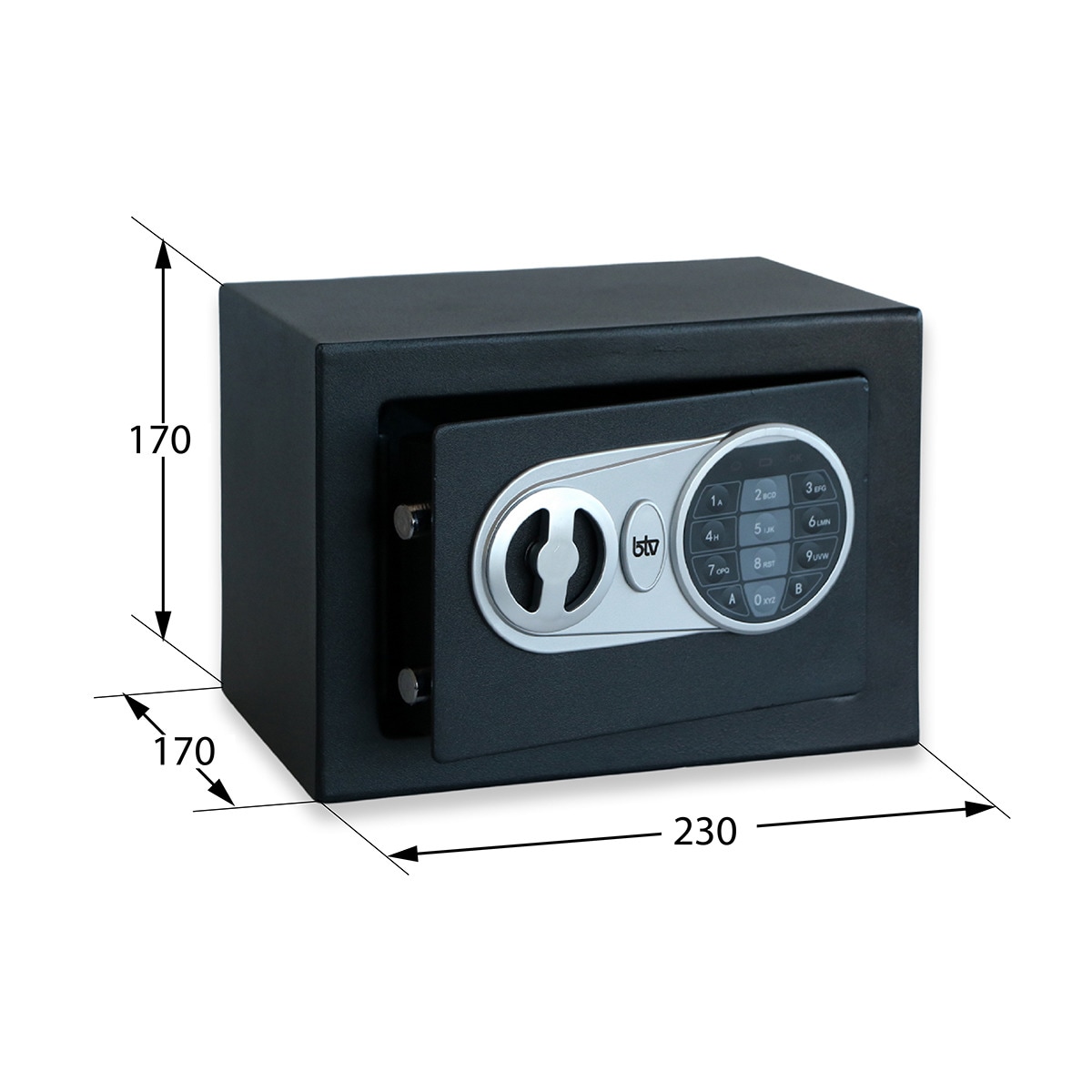 Caja Fuerte Electrónica de Sobreponer Minibank Negro-5