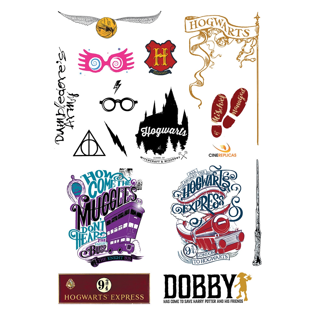 Set pegatinas 55 uds Harry Potter 2