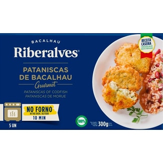 Pataniscas de Bacalhau no Forno 5 unidades embalagem 300 g - Riberalves