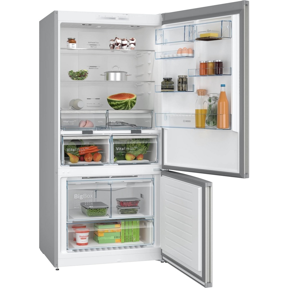 Frigorífico Combinado Bosch Série 4 KGN86VIEA VitaFresh, PerfectFit e No Frost e de 186 cm - Inox Anti-dedadas Inox-2