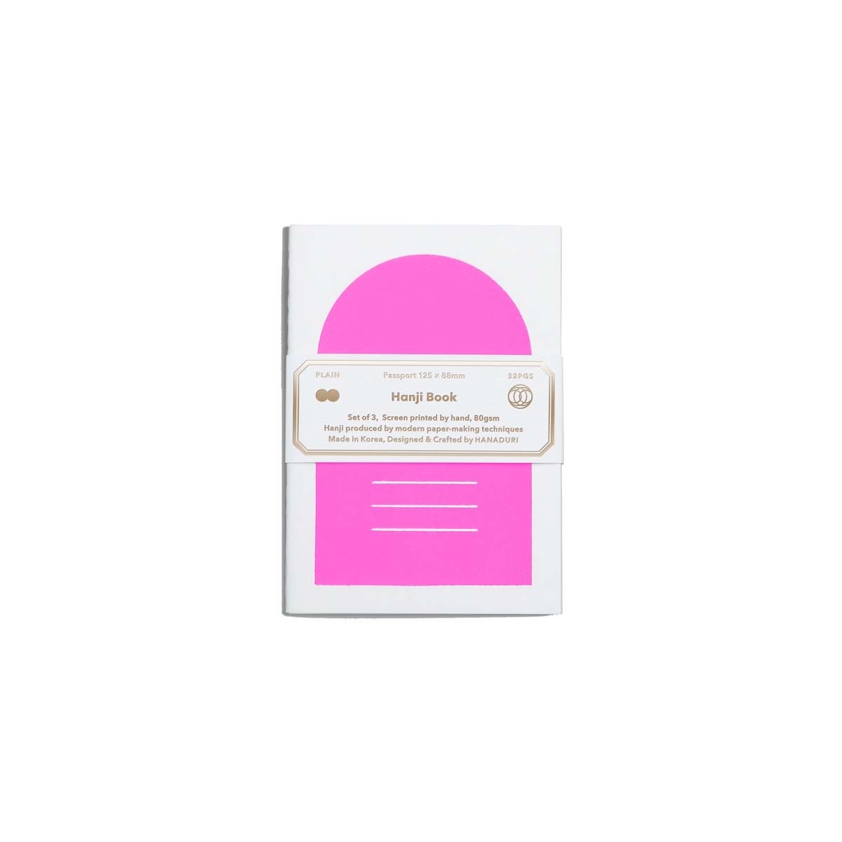 Imagem 0 de Pack 3 Cadernos Hanji Passport - Rosa Néon