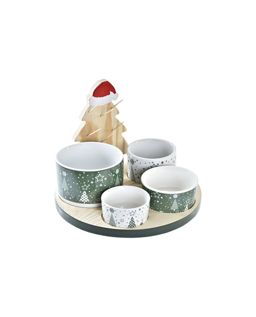 Imagen 0 de Aperitivo set 5 gres bambú Árbol verde