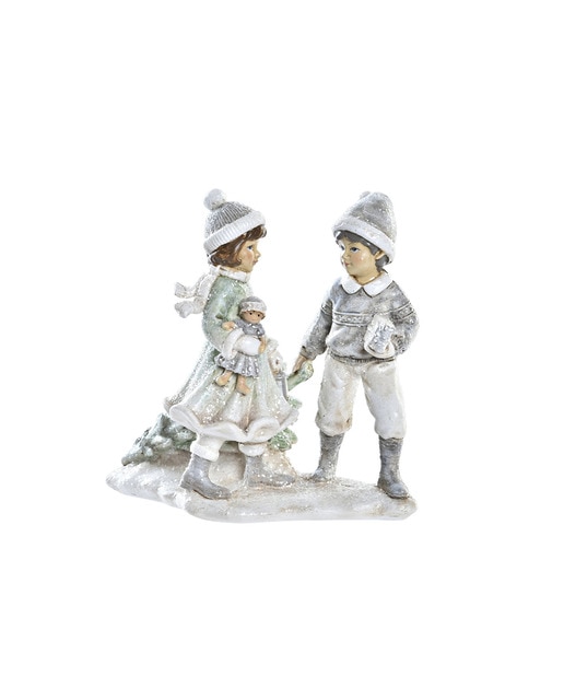 Imagen 0 de Figura resina niños gris